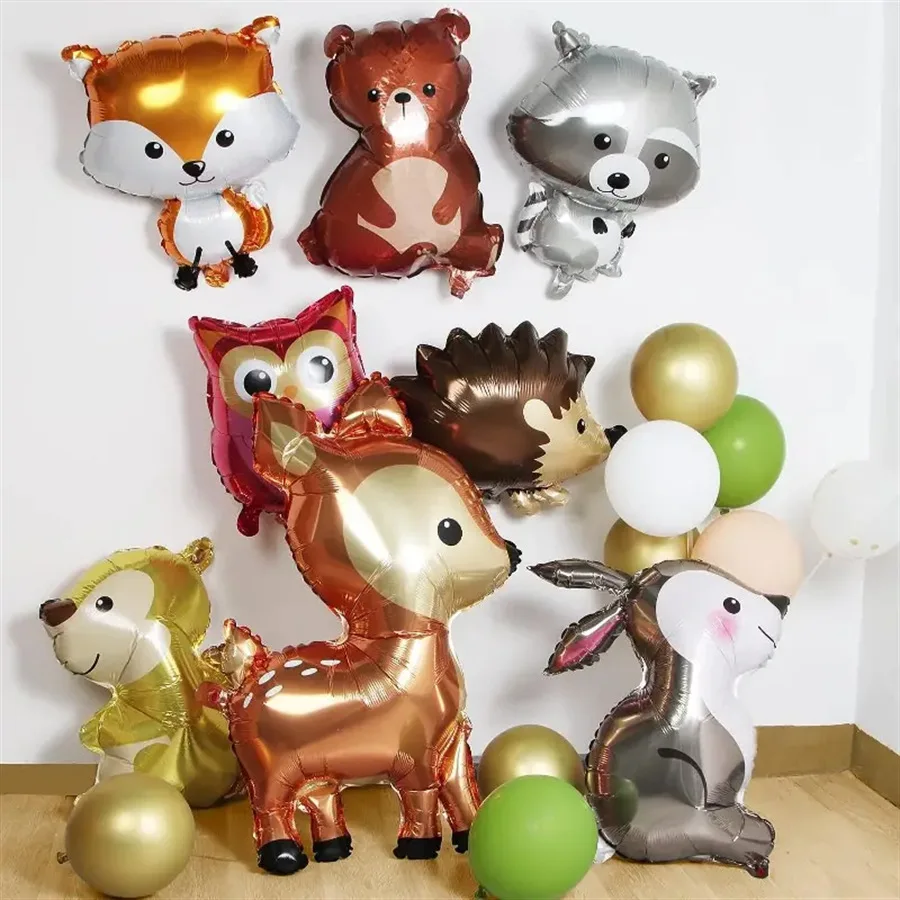 

Animal Theme Foil Balloon Deer Rabbit Squirrel Safari Party Decor Adult Kids Birthday Party Ballons Decoration Supplies