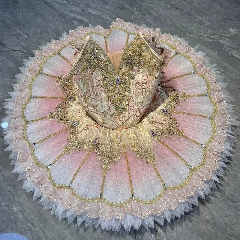 Pink tutu adult children's court dress tutu skirt competition dress
