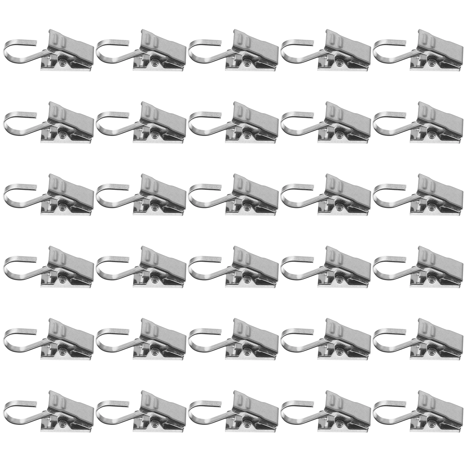 

30 Pcs Stainless Steel Curtain Clips Clamps Shower Hooks Window Decorative Accessories Home Multifunctional