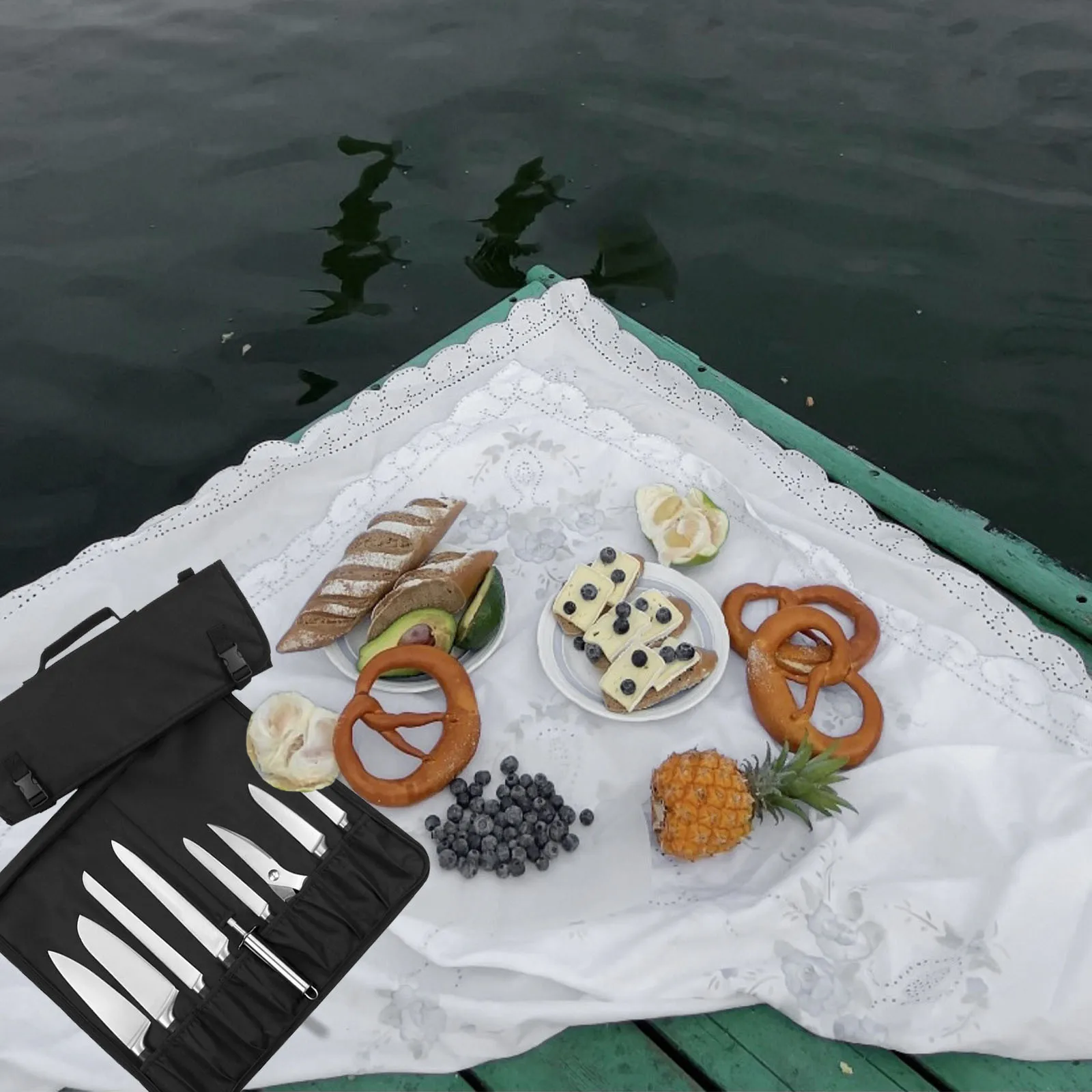 

Chef Cutlery Bag Portable Oxford Cloth Cutter Organizer Large Capacity Waterproof Cutlery Storage Pouch Home Outdoor Kitchen