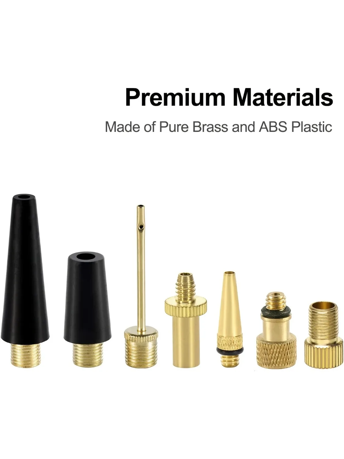 AliExpress NONE 16pcs Bicycle Presta Schrader Valve Adapters Brass DV AV SV Converters with Ball & Air Pump Needles Inflation Kit