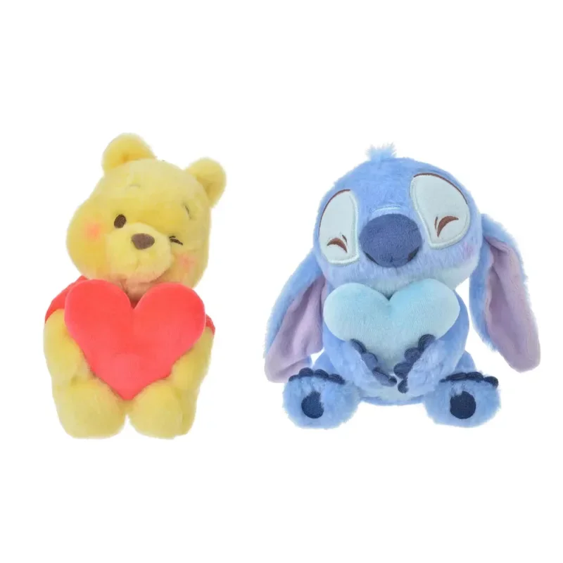 

Kawaii Disney Anime Stitch Love Doll Cartoon Winnie Bear Backpack Hanging Decoration Children's Plush Soft Filling Toy Gifts