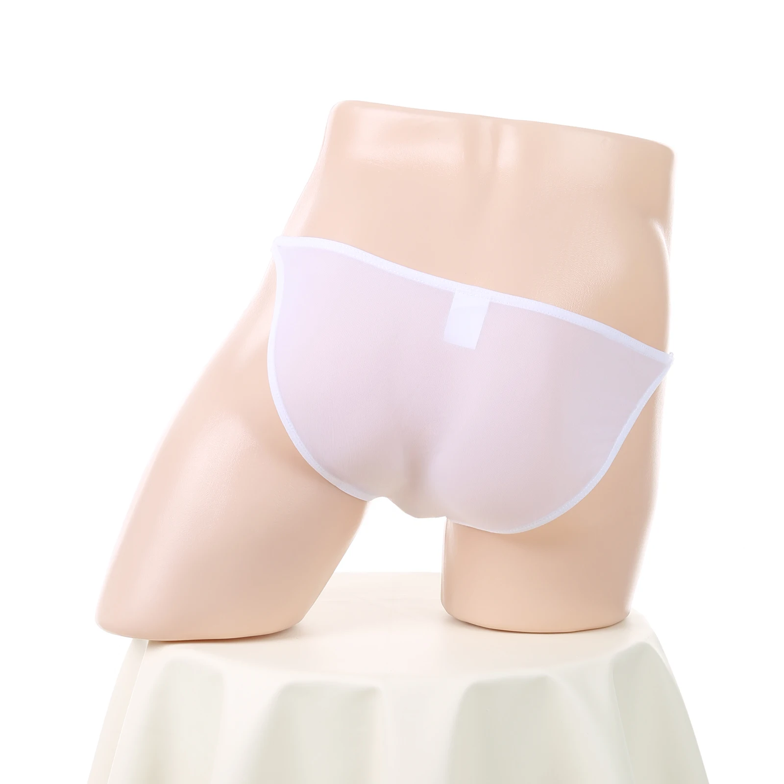 Men Mesh Briefs See through Sexy Ultra-thin Underpants Breathable high-cut Mini Panties Transparent Low Waist Male Underpants