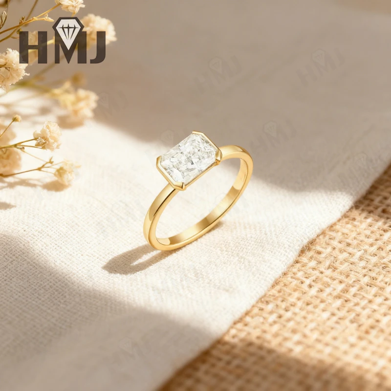 2 قيراط مويسانيتي مشع قطع خاتم أنيق تألق سوليتير تصميم للنساء المشاركة الزفاف هدية الذكرى السنوية #3