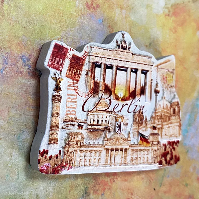 Berlin 3D refrigerator magnets Travel souvenirs Refrigerator magnets decoration supplies Collection arts and crafts gifts