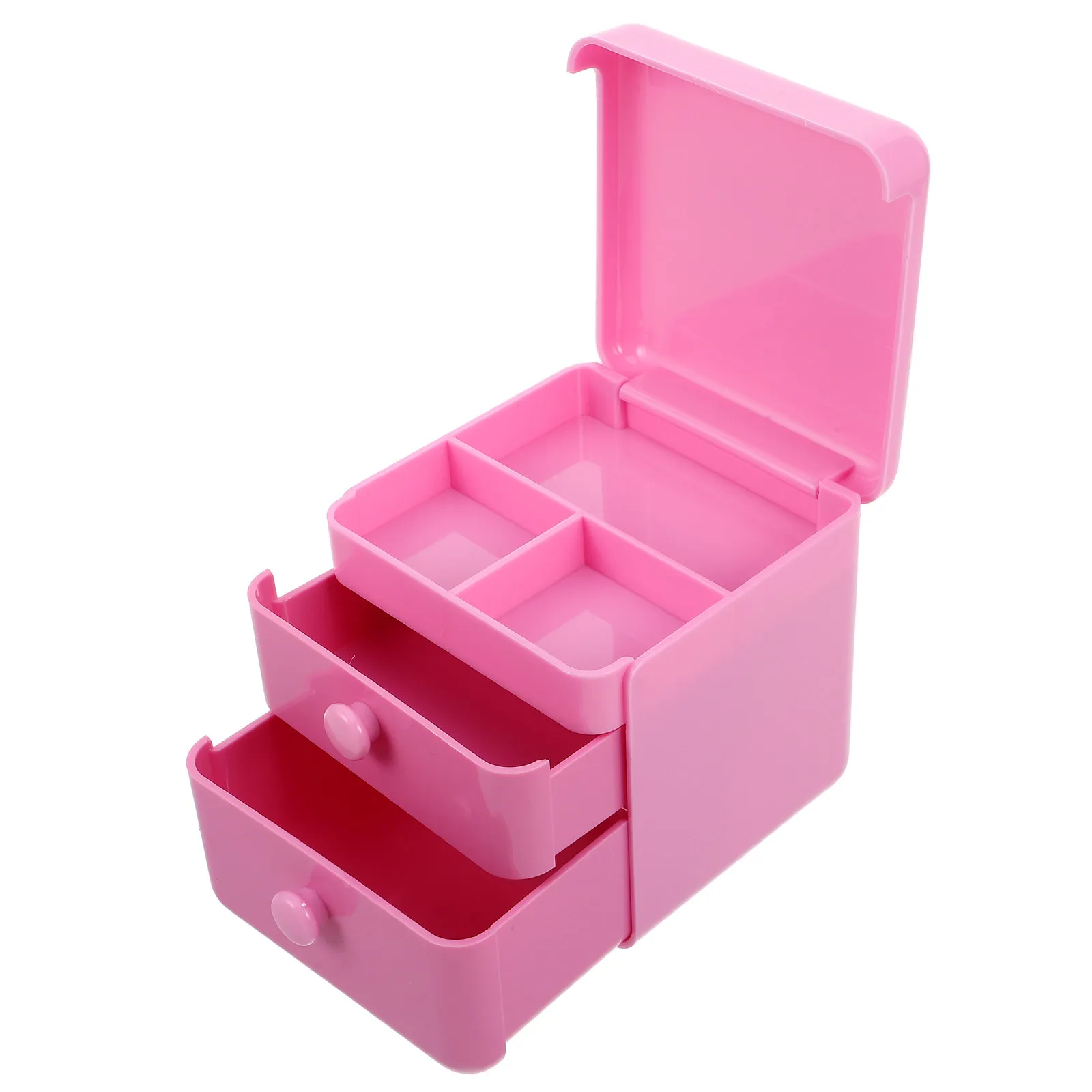 

Stylish Small Jewelry Box with Drawer Functional Storage Case for Necklaces Rings Earrings Desktop Organizer Household