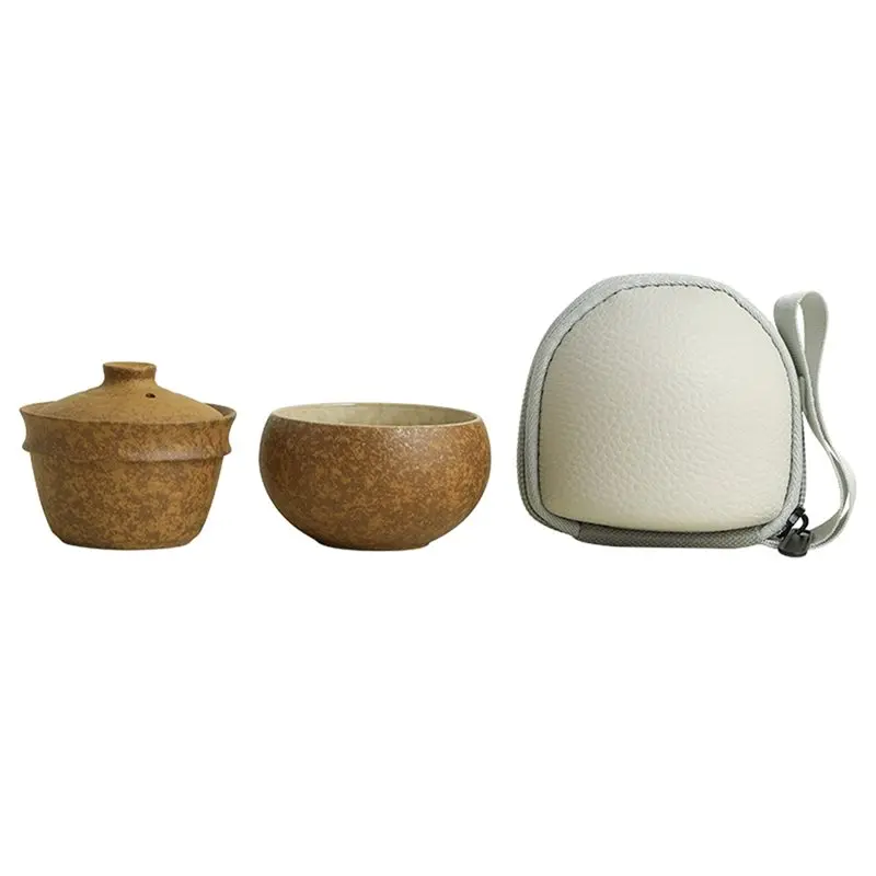 

SYW-Portable Tea Set Teapot Travel, One Pot And One Cup Design For Outdoor Camping Single Use Teacup