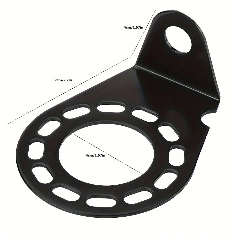 1set Car Towing Device Screw-Fastened Bracket European-Style Towing Socket Black Bracket