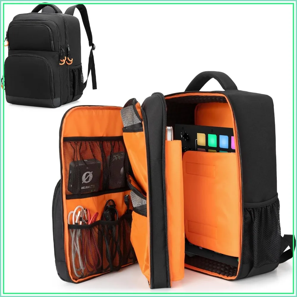 Audio Mixer Travel Case Bag for RODECaster Pro, Pro II, RC Duo, DJ Mixer Backpack with Pockets for Podcast Equipment