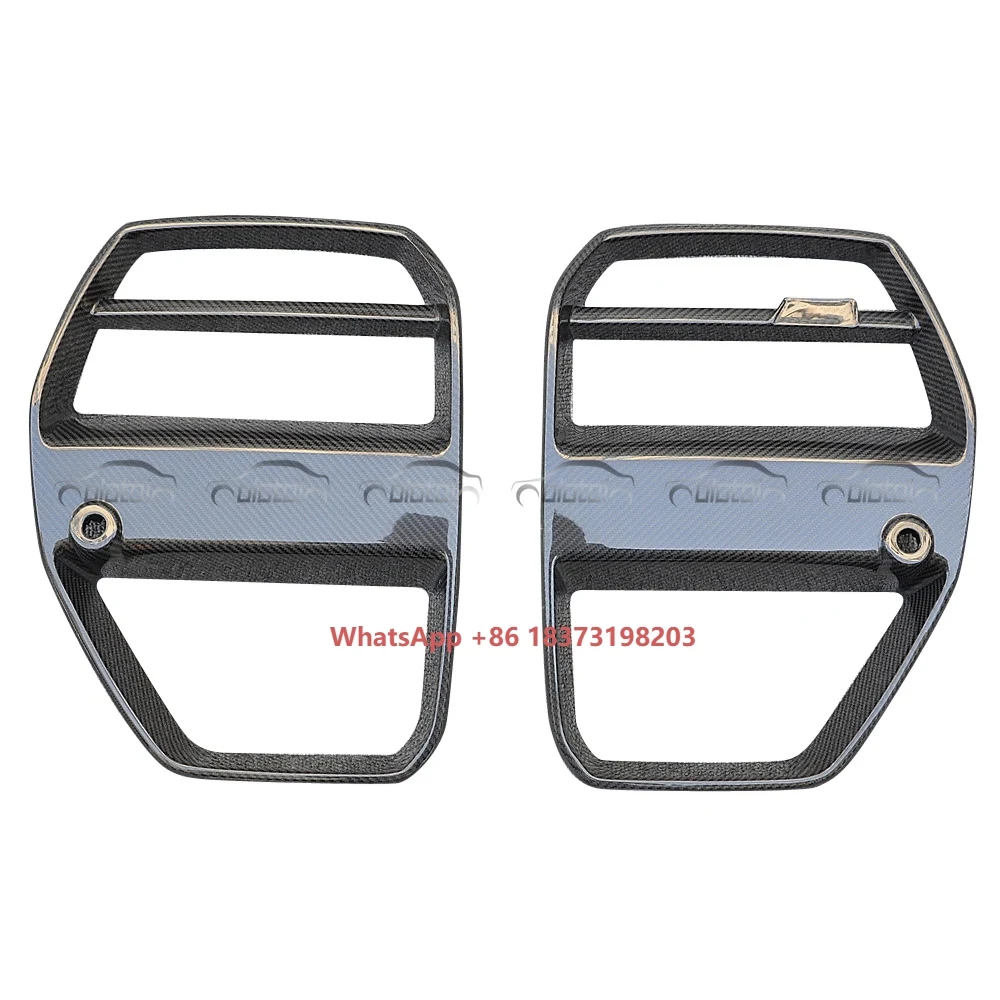 

Dry Carbon Fiber for G80 G82 M3 M4 V-Style Front Grille Trim Strips Racing Grills Replacement Auto Tuning