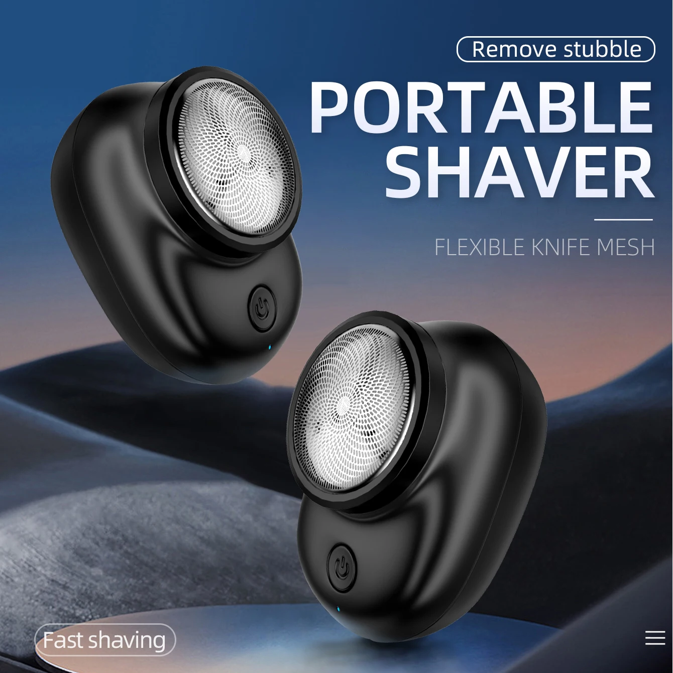 KIKIDO Mini Portable Men's Electric Shaver USB Rechargeable Pocket Type Razor Outdoor Travel Smart Shaver Car Shaver KK-S8