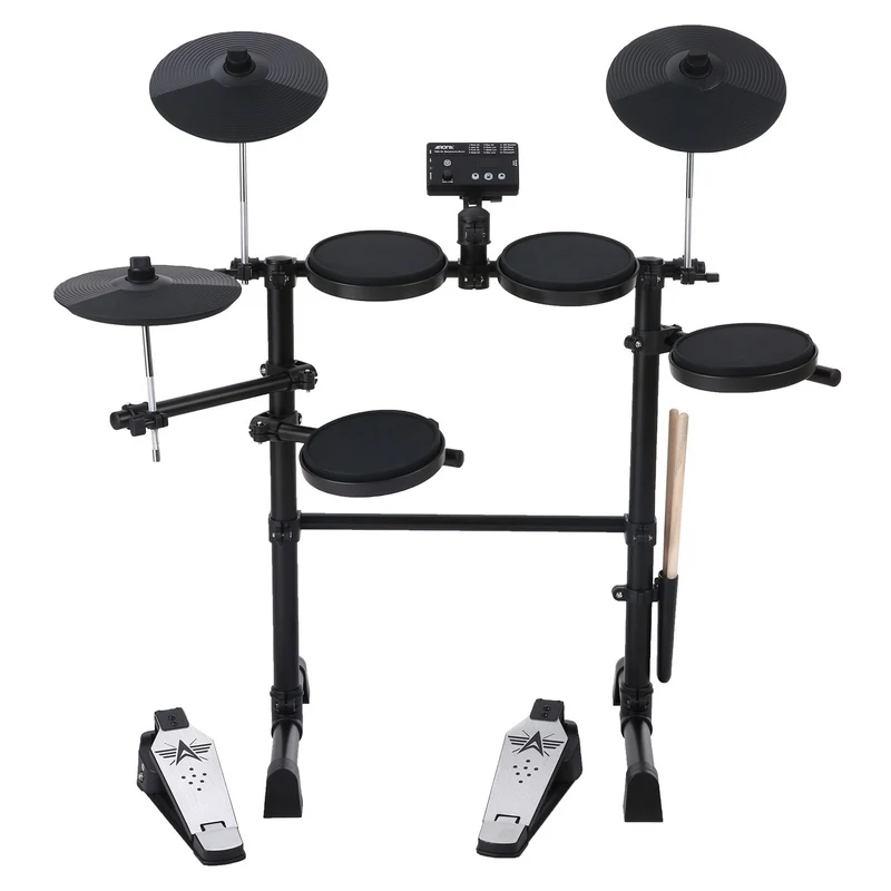

Hooqu Electric Drum Set 8 Piece Electronic Drum Kit for Adult Beginner with 144 Sounds Hi-Hat Pedals