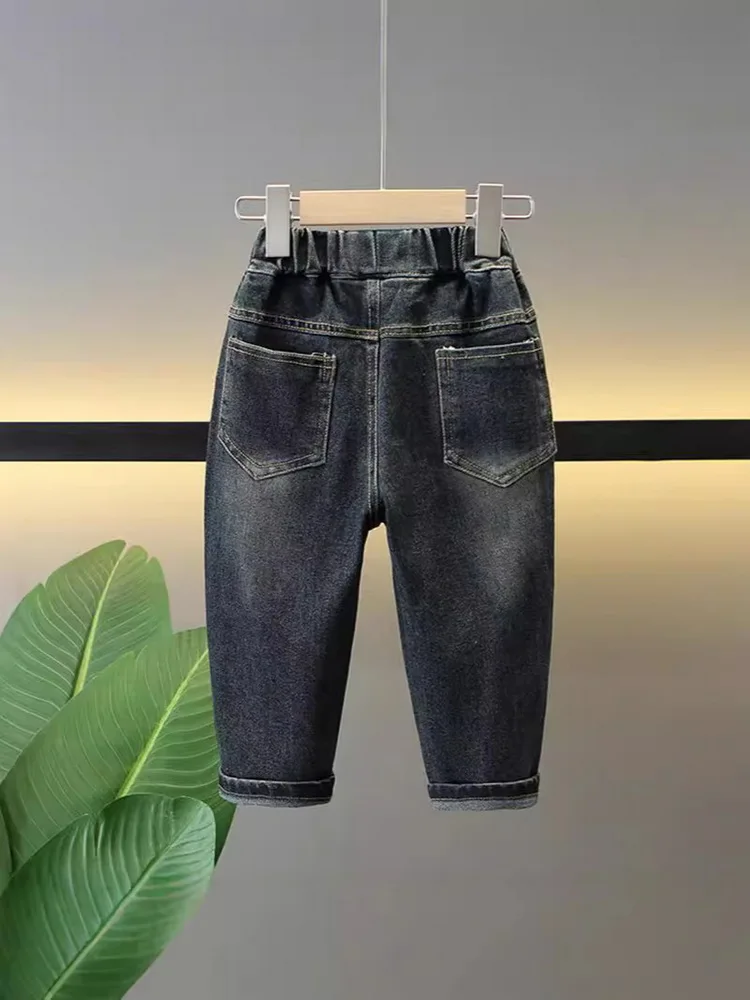 Big Boy Jeans for Teen Streetwear Baggy Jeans Graffiti Denim Leisure Denim Pants Children Jeans Mujer Hot 90-150cm