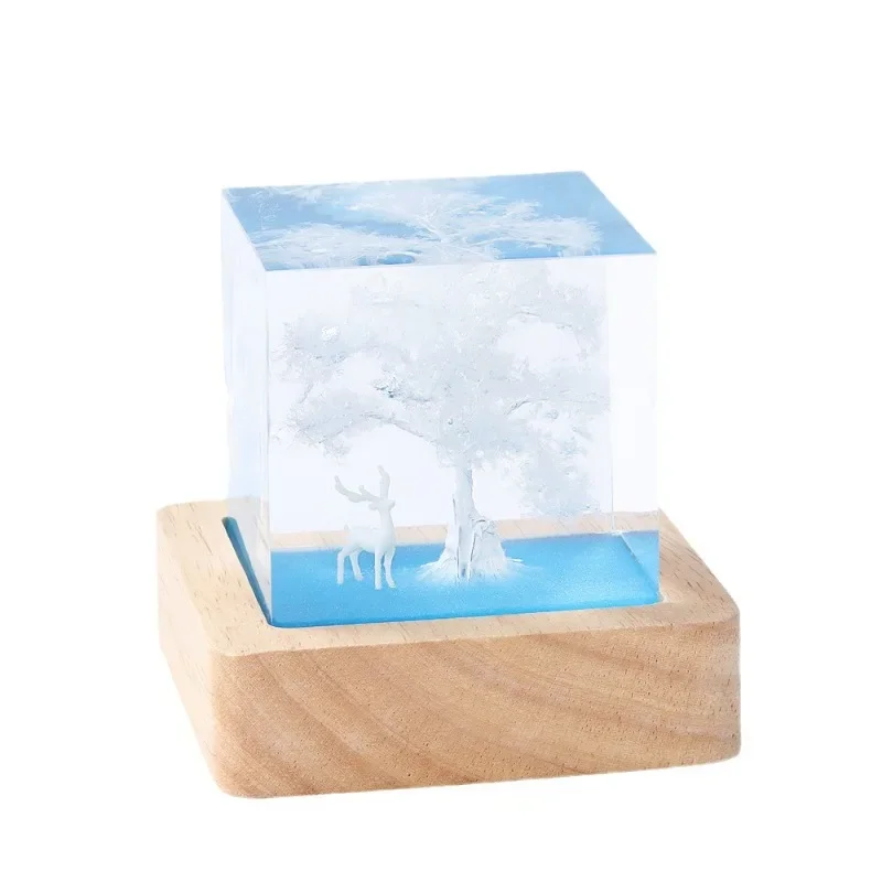

Warm light deer cherry blossoms handmade creativity, ornament bedside night light tide