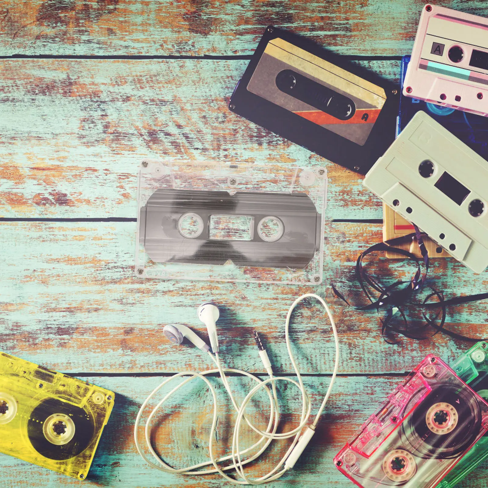 6 Pcs Cassette Tape Greeting Display Empty Tapes Blank Cassettes Decorative Audio