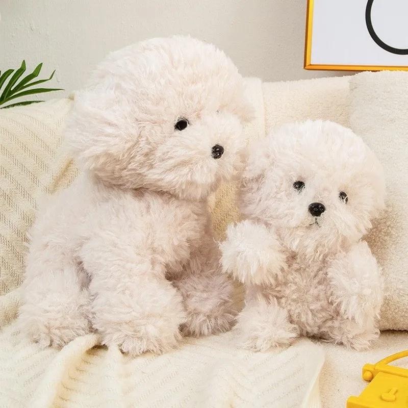New In Stock Cute Plush Toy Dog, Small Bichon Frise, Plush Simulation Dog, Perfect Gift For Boyfriend Or Girlfriend'S Birthday