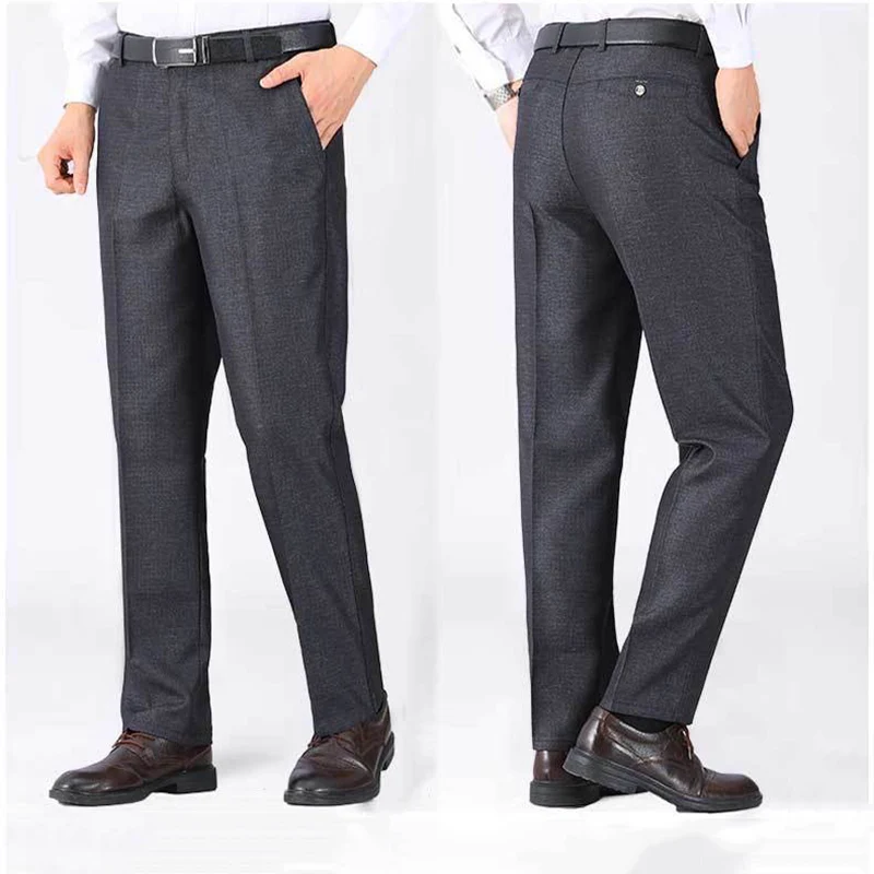 

Новые мужские летние тонкие осенние толстые деловые брюки, классические повседневные модные эластичные брюки, мужская брендовая одежда KOACUS