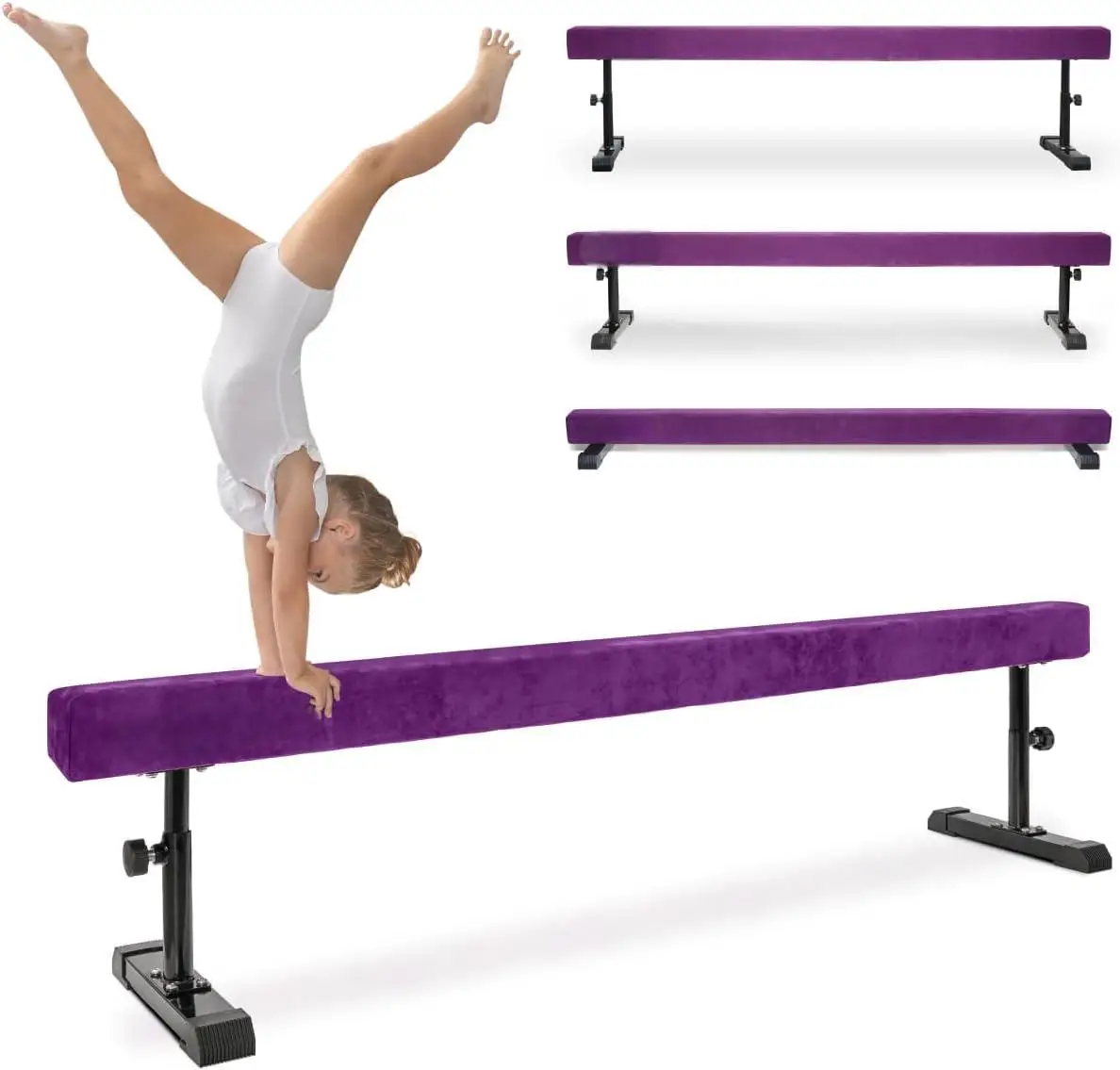 

High Quality Portable Foldable Gymnastic Balance Beam Adjustable for Kids Indoor Training Exercise Body Gymnastics with Covering