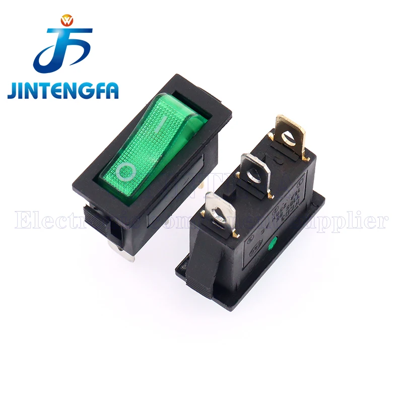 5PCS KCD3 Rocker Switch ON-OFF ON-OFF-ON 2/3 Position 2/3Pin Electrical equipment With Light Power Switch 16A 250V / 20A 125V AC