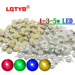 100/500/1000pcs high power LED lamp beads 1W/3W/5W White Warm White Red yellow blue green orange imitation lumen lamp beads