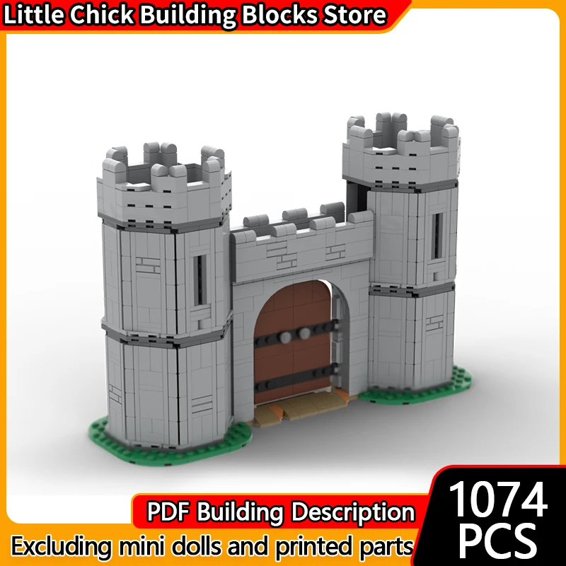 

Medieval Castle Model MOC Building Bricks Castle Gate House Modular Technology Children Holiday Gifts Assemble Toys Suit
