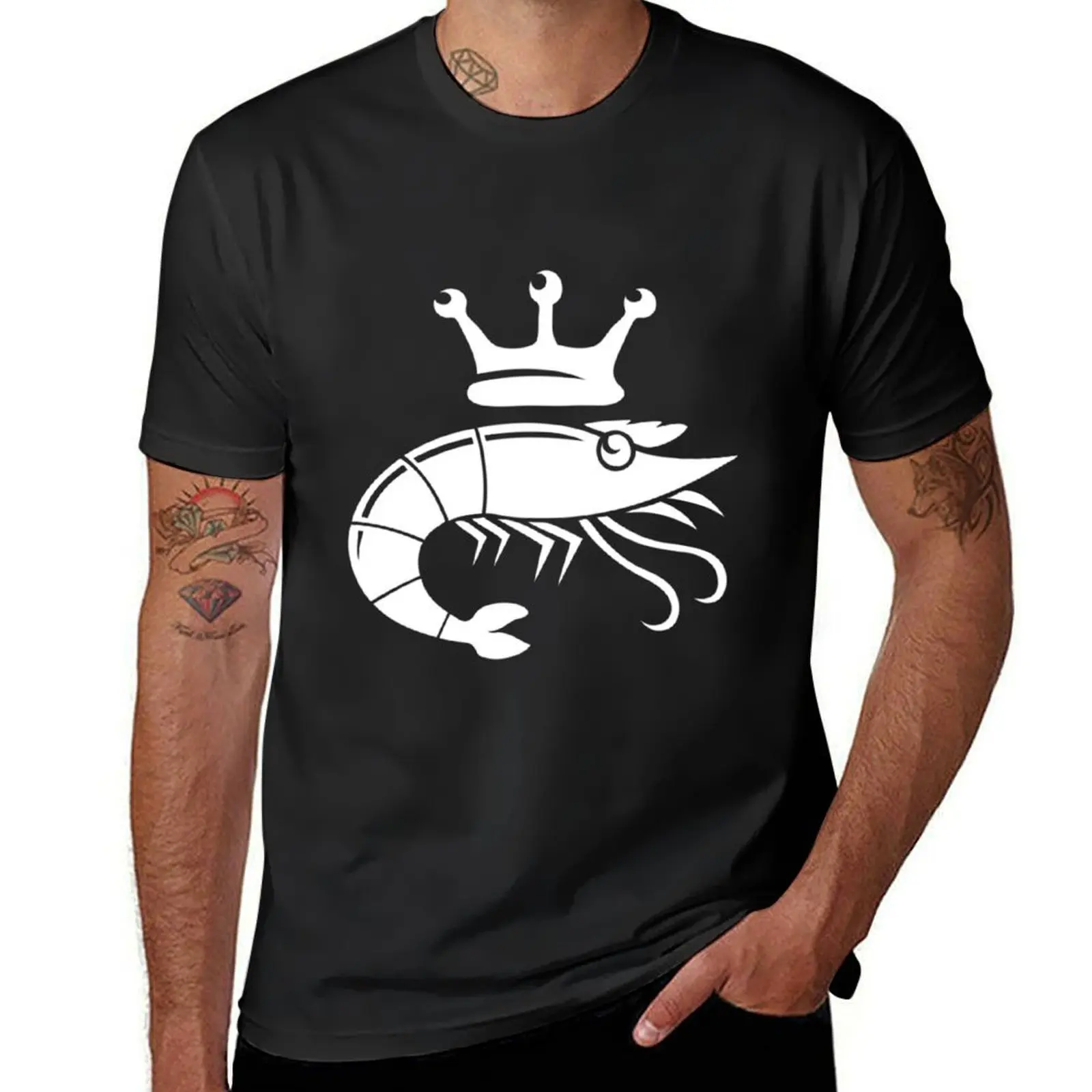 King Prawn - Crimson T-Shirt boys whites Short sleeve tee quick drying oversized Short sleeve tee men