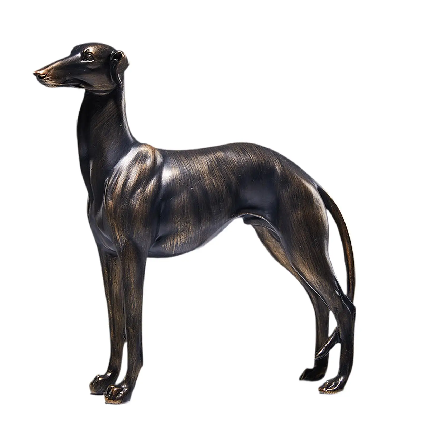 Greyhound Dog Statue Desk Figure Novelty Accent Table Centerpiece Sculpture for Wedding Party Bedroom Room
