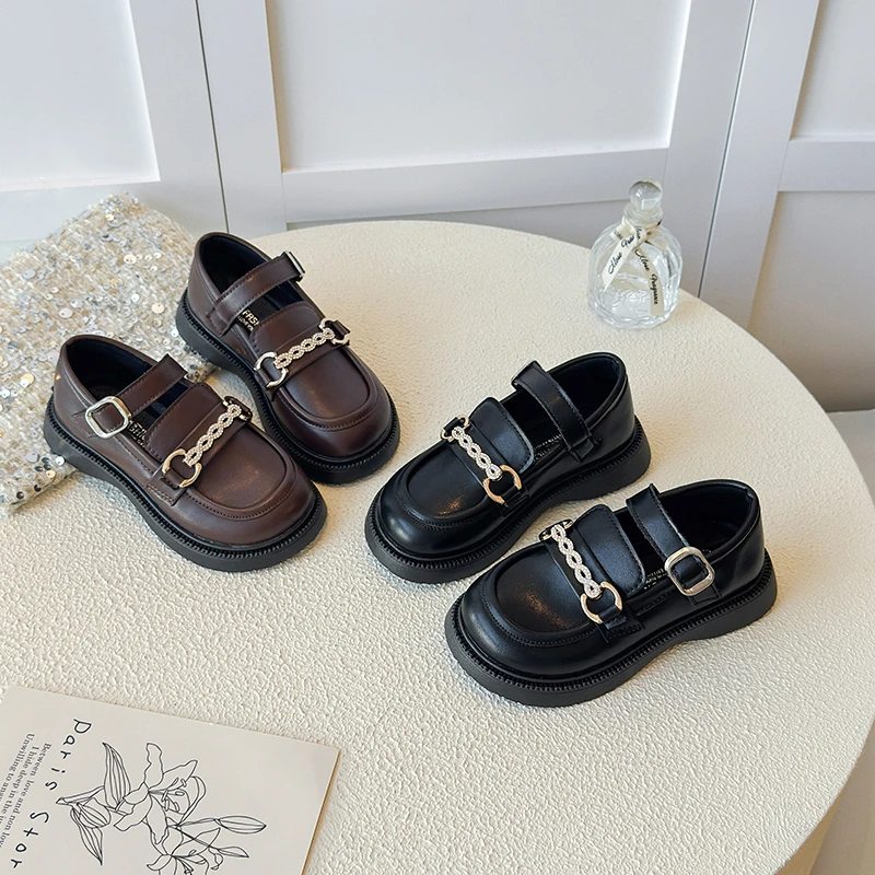 

School Uniform Shoes for Children 2025 New Autumn Toddler Dress Shoes Soft Sole Classic Simple Kid School Mary Jane Flats Age5-8