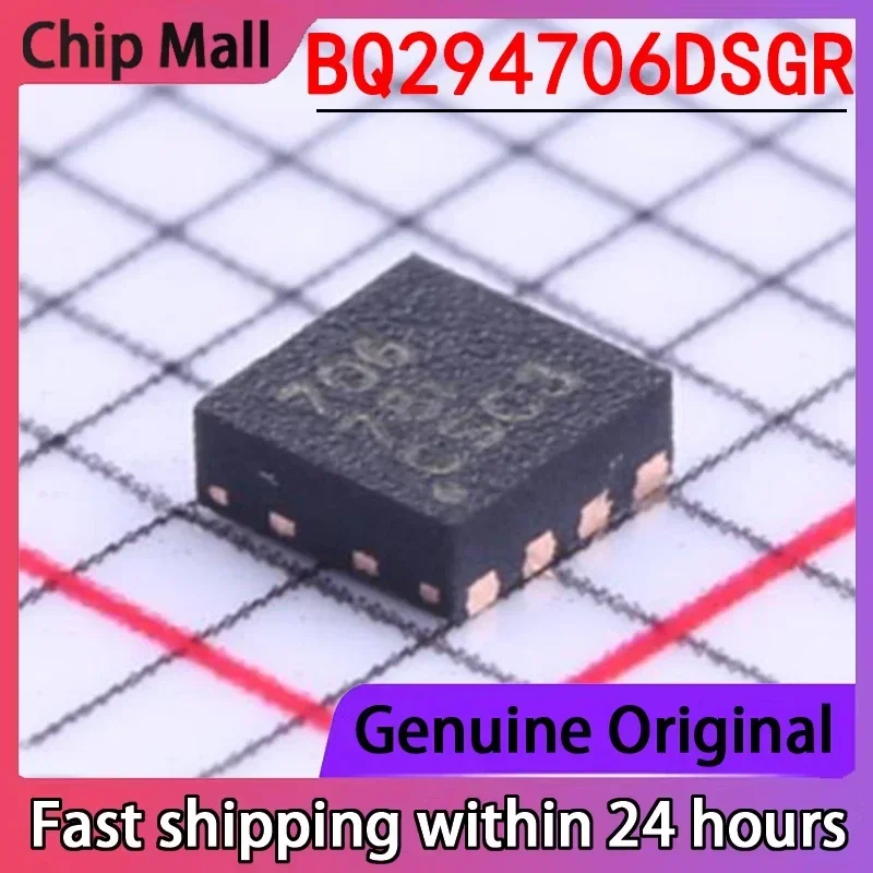 

5PCS Brand New Original BQ294706DSGR Screen Printed 706 Package WSON8 Battery Management Chip IC Genuine