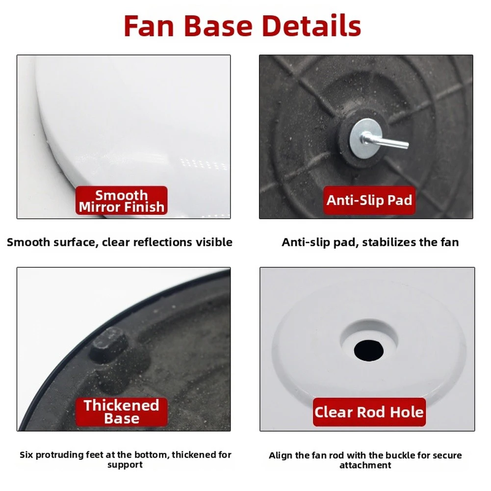 Floor Fan Base Accessories Plastic Chassis Pillars For Home Office Cooling System Replacement Parts Black Or White