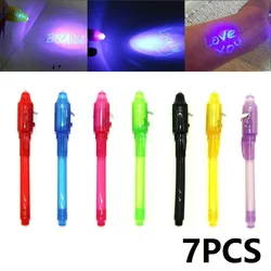 7 PCS Invisible Ink Pen with Light Invisible Pen Magic Pen Highlighter Markers Funny Glitter Pens SGB01