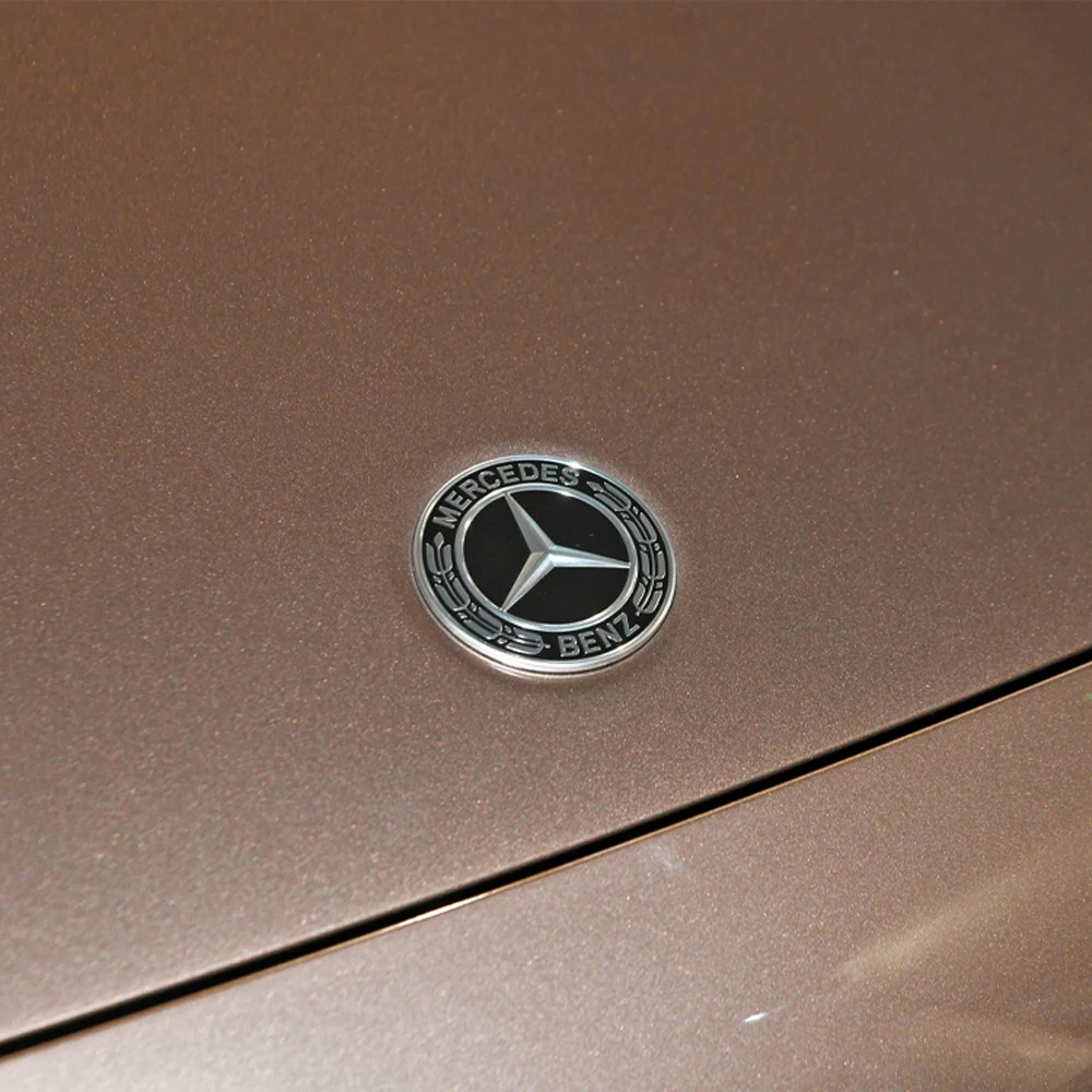 Insignia de emblema de capó plano delantero de coche, pegatina con logotipo para Mercedes Benz exclusivo, AMG W108, W124, W126, W140, W168, W169,