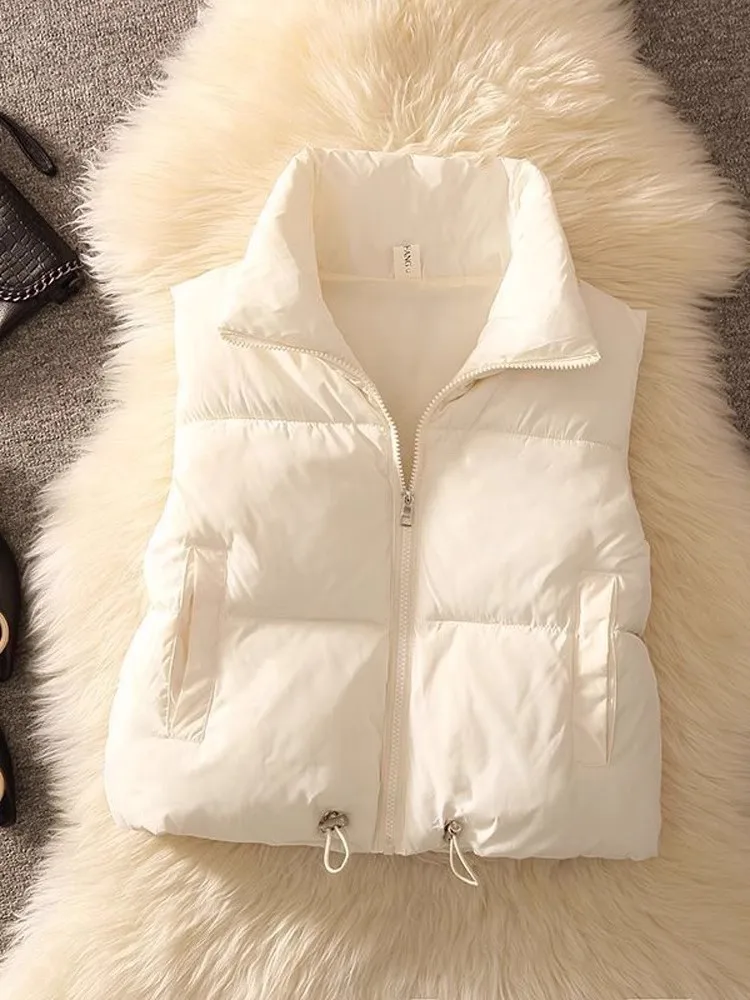 

Women's ort down Cotton Vest Spring 2026 Warm Faionable Versatile Jaet oulder Pad Vest Straight Tube Sle Online Exc...