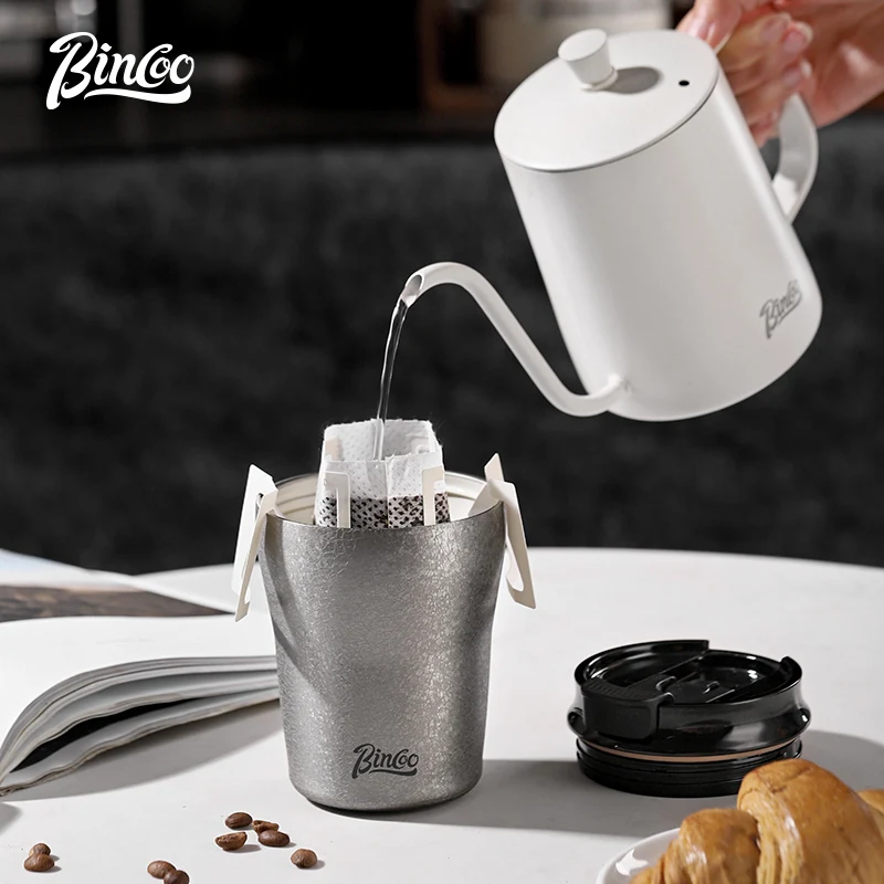 Bincoo coffee cup Thermos cup Stainless steel retro outdoor accompanying cup Car portable water cup 280ml