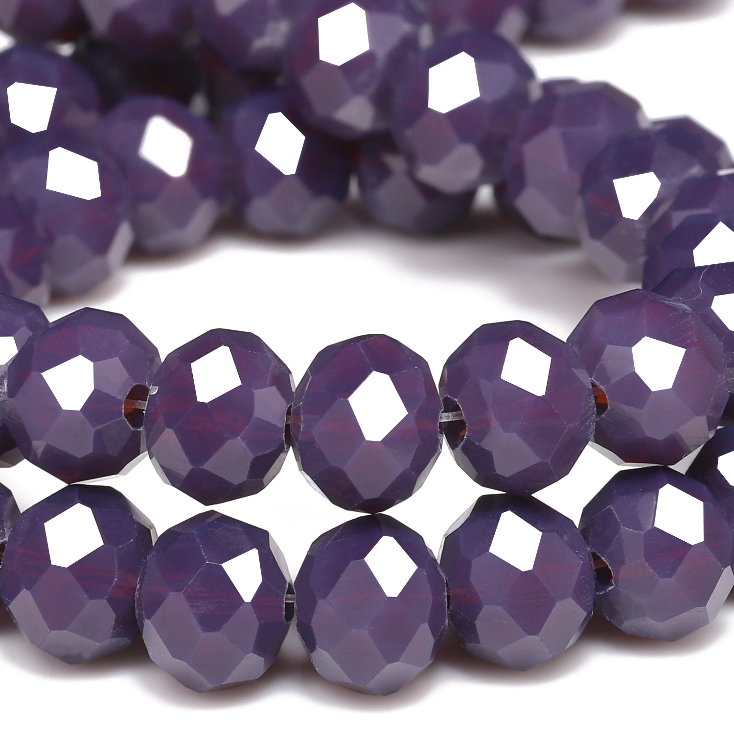 3 4 6 8mm facetado Ab Color violeta cuentas de cristal Rondelle cuentas espaciadoras sueltas para fabricación de joyería Diy accesorios de pendientes