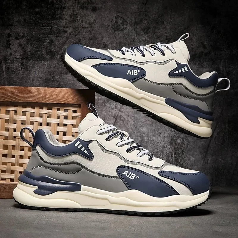 Męskie buty outdoorowe na cztery pory roku 2025, oddychające, modne buty trekkingowe, antypoślizgowe buty do skateboardingu z miękką podeszwą.