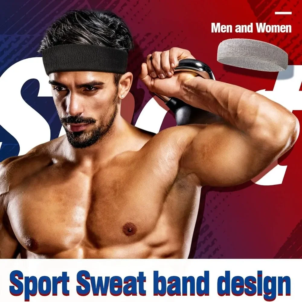 1PC Sports Sweat Absorbing Headband Running Basketball Football Antiperspirant Sweat Band Headwear image 6