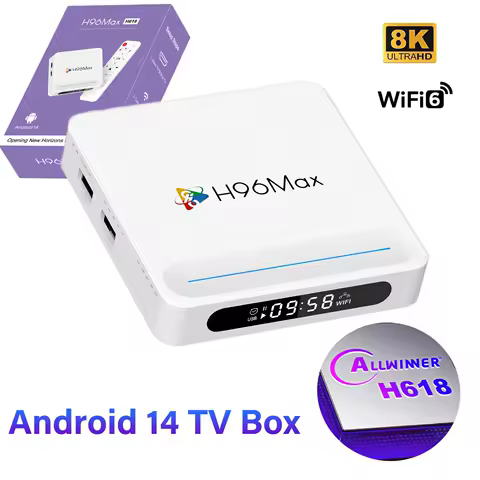 Android 14 TV Box H96 Max H618 Plus Allwinner H618 HDR 8K Set Top Box Wifi6 BT5.4 Voice Assistant Media Player Smart TV Box