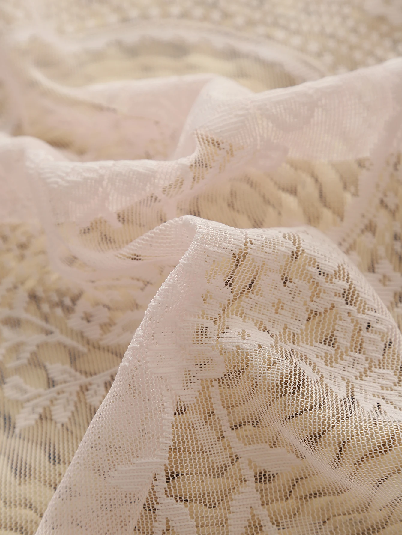 78-Zoll-Vorhänge mit rosa Spitze, rund, Spiegelstange, Taschenvorhänge für Mädchen, niedliche Atmosphäre, Schlafzimmer, Balkon, Heimdekoration – Detail 15