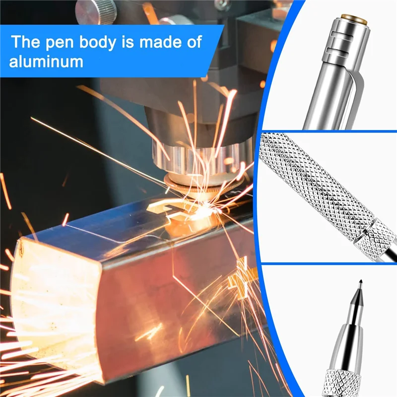 ناسخ كربيد التنجستن بمغناطيس ، قلم نقش معدني ، 10 قطع غيار إضافية ، طرف وضع العلامات ، عبوتان