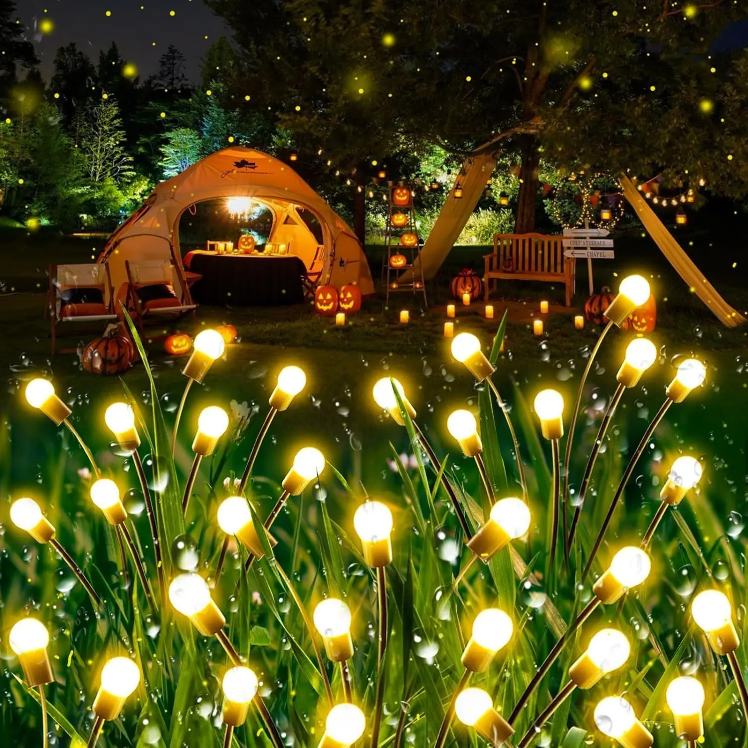 

6/8/10 LED Solar Garden Lights Swaying Firefly Light Outdoor Waterproof for Landscape Lawn Patio Yard Decoration