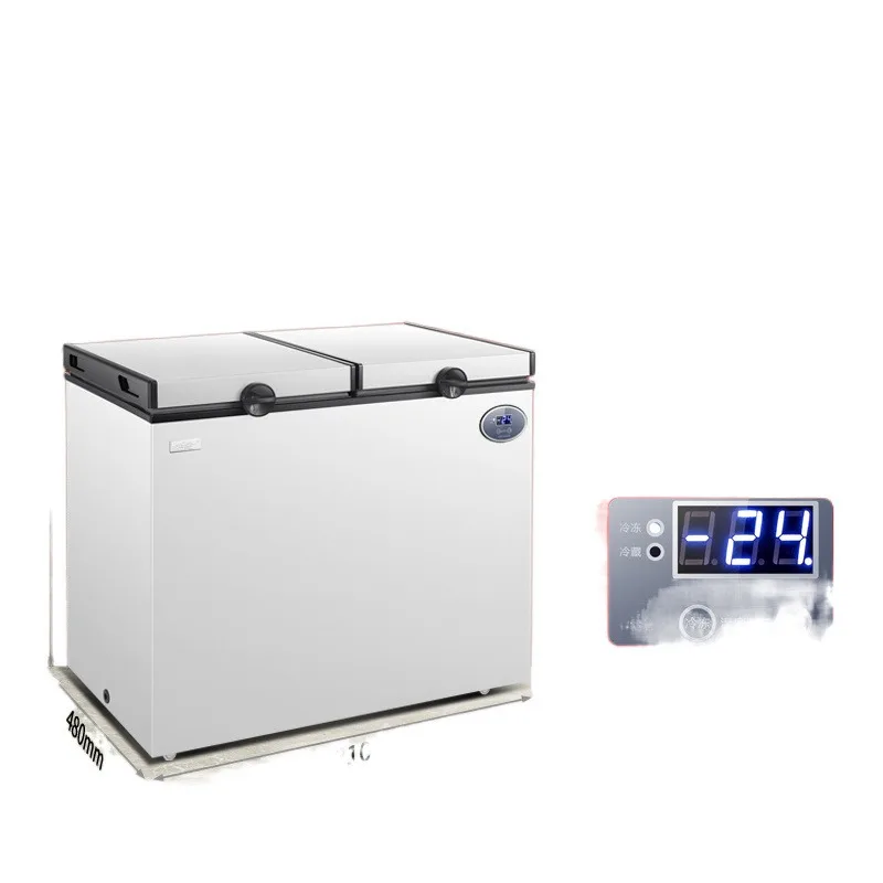 

Double door freezer refrigerated and frozen dual-purpose intelligent temperature control electronic vehicle horizontal