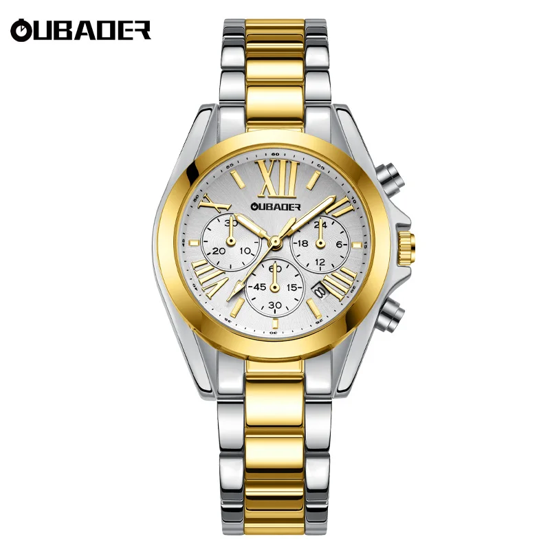 

Элегантные кварцевые женские часы, простой ремешок из нержавеющей стали, три стрелки, декоративный циферблат, роскошные классические модные повседневные женские часы