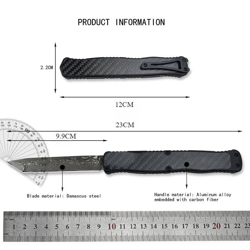 2024 Newest HERETIC Tactical Pocket Knives High Stiffness Damascus Tactical Combat Military Knives EDC Tools