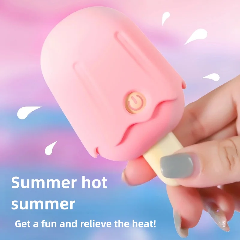 Mini Ice Cream Shape Sucking Vibrating Egg Female Vibrating Silicone Stimulator G-spot Massager Masturbator Adult Toy