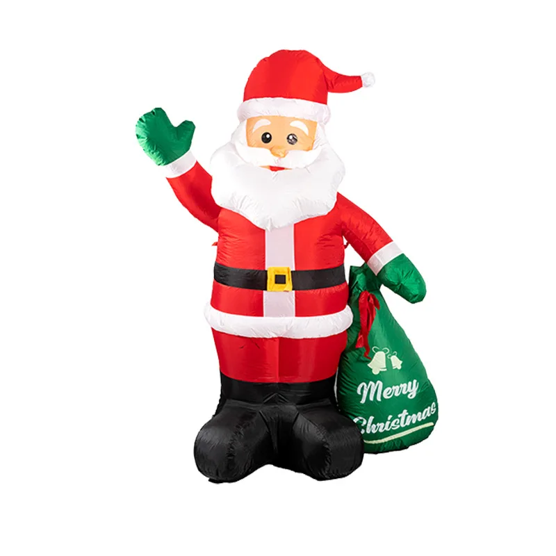 

Christmas Inflatable Air Mold Back Gift Bag Santa LED Luminous Courtyard Party Ornament
