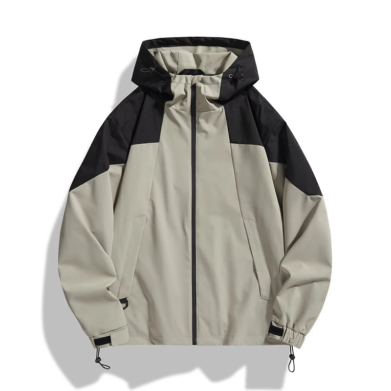 Men's Autumn Windbreaker Man Oversize Windshield Jacket Men Spring Coat Mens Camping Jackets Male Hooded Work Wear Clothes Tops