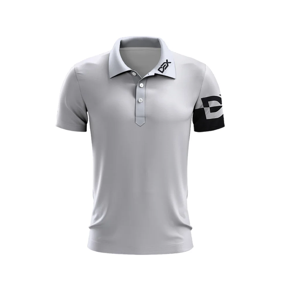 Men\'s Polo Shirt Cuff Logo Design 3D Printing Summer Golf Polo Shirt Top Quick Dry Golf Club Button T-Shirt Polo Shirt