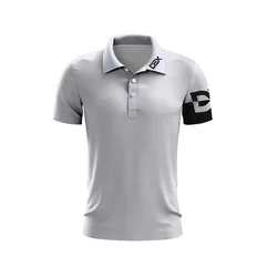 Men's Polo Shirt Cuff Logo Design 3D Printing Summer Golf Polo Shirt Top Quick Dry Golf Club Button T-Shirt Polo Shirt