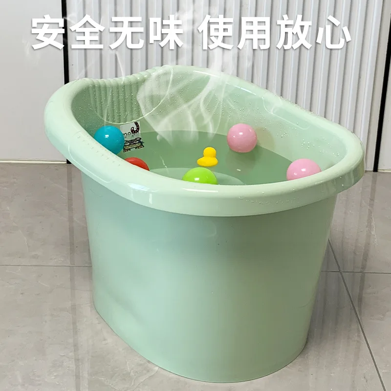 Baby Bath Tub, Children\'s Baby Bath Bath Bucket, Children Can Sit on A Thicker Bathtub, Home Baby Swimming Tub